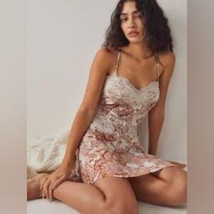 Free People All Along Mini Slip in Brown